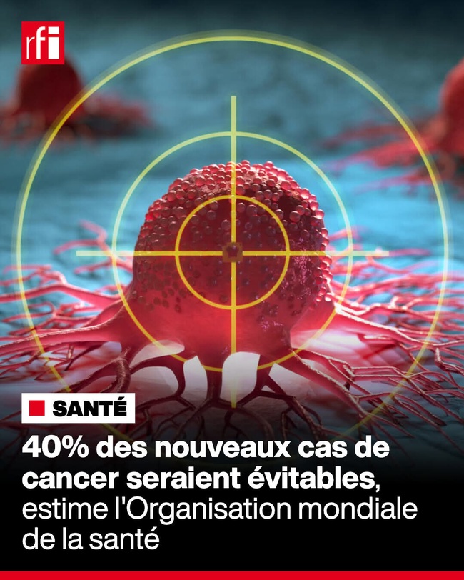 Cancer: 40% des nouveaux cas seraient évitables, estime l'Organisation mondiale de la santé