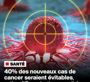 Cancer: 40% des nouveaux cas seraient évitables, estime l'Organisation mondiale de la santé