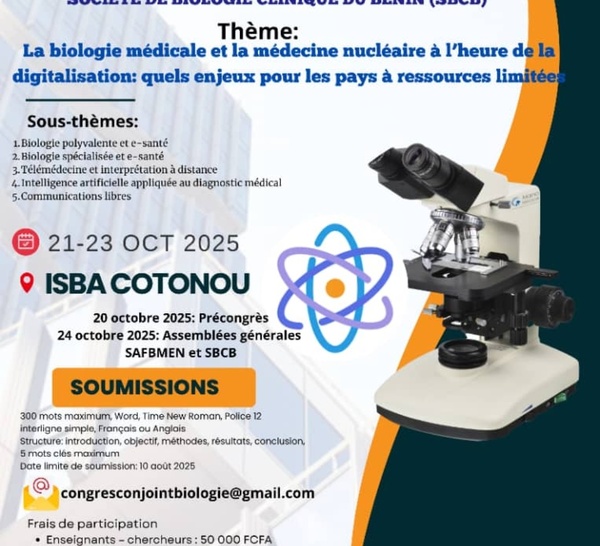 1er Congrès de la SAFBMEN et 5ème Congrès de biologie clinique : La biologie médicale et la médecine nucléaire à l’heure de la digitalisation