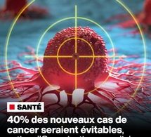 Cancer: 40% des nouveaux cas seraient évitables, estime l'Organisation mondiale de la santé